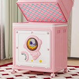 Modern Art Deco Cartoon Astronaut Rectangular PP Plastic Foldable Movable Storage Cabinet – 1-Cabinet for Bedroom