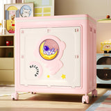 Modern Art Deco Cartoon Astronaut Rectangular PP Plastic Foldable Movable Storage Cabinet – 1-Cabinet for Bedroom