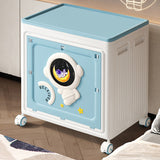 Modern Art Deco Cartoon Astronaut Rectangular PP Plastic Foldable Movable Storage Cabinet – 1-Cabinet for Bedroom