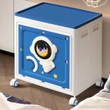 Modern Art Deco Cartoon Astronaut Rectangular PP Plastic Foldable Movable Storage Cabinet – 1-Cabinet for Bedroom
