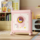 Modern Art Deco Cartoon Astronaut Rectangular PP Plastic Foldable Movable Storage Cabinet – 1-Cabinet for Bedroom