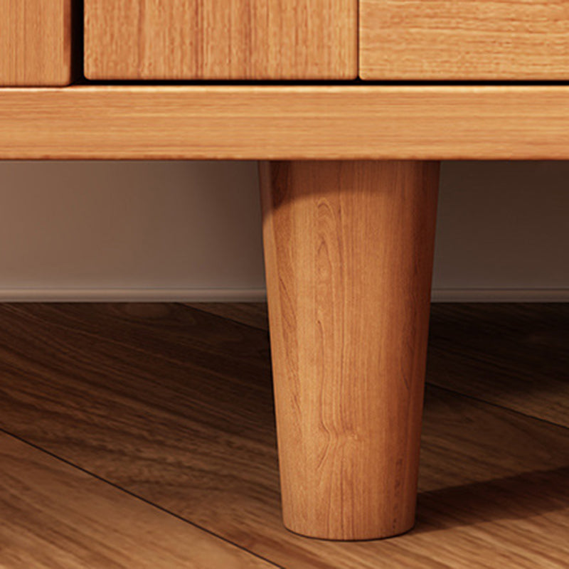 Elegant Traditional Japanese Rectangular Sideboard — Solid Wood & MDF with 3 Drawers for Dining & Living Rooms