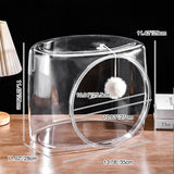 Modern Washable Square Cat Bed – Transparent, Ventilated Plastic Cat House with One Entrance for Living Room