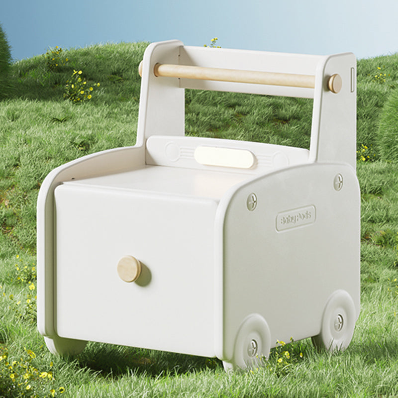 Modern Car-Shaped Kids Nightstand with 1 Drawer — Durable PE Plastic for Kids' Bedroom