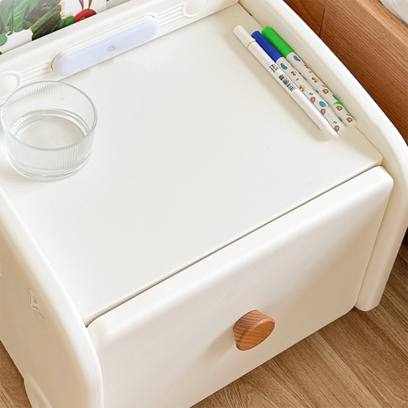 Modern Car-Shaped Kids Nightstand with 1 Drawer — Durable PE Plastic for Kids' Bedroom