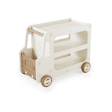 Modern Art Deco Car-Shaped Eco-Friendly HDPE Movable Kids Storage End Table - 3-Tier Organizer for Living Room