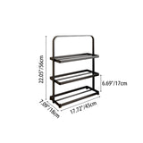Modern Minimalist 3-Tier Rectangular Iron Shoe Rack - Open Storage Organizer for Entryway