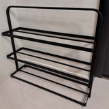 Modern Minimalist 3-Tier Rectangular Iron Shoe Rack - Open Storage Organizer for Entryway
