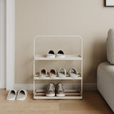 Modern Minimalist 3-Tier Rectangular Iron Shoe Rack - Open Storage Organizer for Entryway