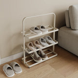 Modern Minimalist 3-Tier Rectangular Iron Shoe Rack - Open Storage Organizer for Entryway