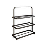 Modern Minimalist 3-Tier Rectangular Iron Shoe Rack - Open Storage Organizer for Entryway