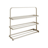 Modern Minimalist 3-Tier Rectangular Iron Shoe Rack - Open Storage Organizer for Entryway