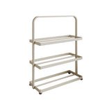 Modern Minimalist 3-Tier Rectangular Iron Shoe Rack - Open Storage Organizer for Entryway