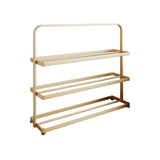 Modern Minimalist 3-Tier Rectangular Iron Shoe Rack - Open Storage Organizer for Entryway