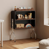 Modern Nordic Cartoon Cat-Ear & Deer-Ear Iron Storage Cabinet, 2-Tier Movable Organizer on Multi-Layer Board for Living Room