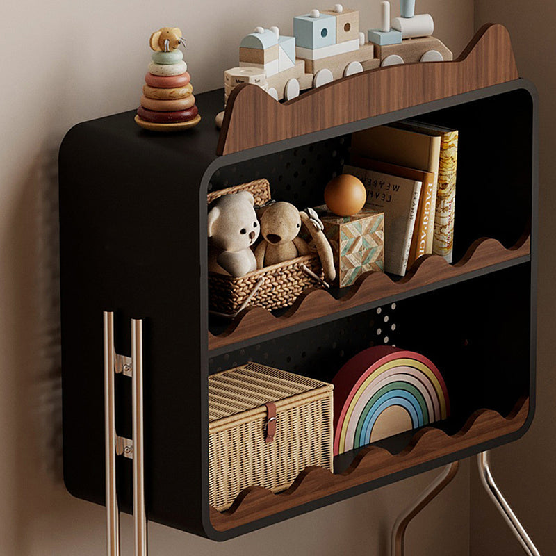 Modern Nordic Cartoon Cat-Ear & Deer-Ear Iron Storage Cabinet, 2-Tier Movable Organizer on Multi-Layer Board for Living Room