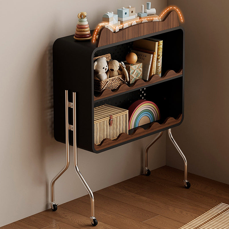 Modern Nordic Cartoon Cat-Ear & Deer-Ear Iron Storage Cabinet, 2-Tier Movable Organizer on Multi-Layer Board for Living Room