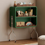 Modern Nordic Cartoon Cat-Ear & Deer-Ear Iron Storage Cabinet, 2-Tier Movable Organizer on Multi-Layer Board for Living Room