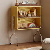 Modern Nordic Cartoon Cat-Ear & Deer-Ear Iron Storage Cabinet, 2-Tier Movable Organizer on Multi-Layer Board for Living Room
