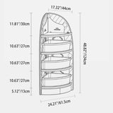 Modern Minimalist Eco-Friendly Fan-Shaped 4-Tier Kids' Corner Storage Shelf – HDPE/PP Plastic, Ideal for Living Room & Study