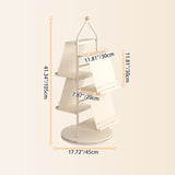 Contemporary Industrial Tree-Shaped Floor Bookshelf – 4-Tier Rotating Carbon Steel Storage Rack for Living Room & Study