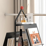 Contemporary Industrial Tree-Shaped Floor Bookshelf – 4-Tier Rotating Carbon Steel Storage Rack for Living Room & Study