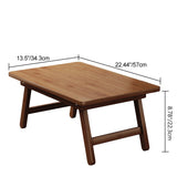 Traditional Japanese Bamboo End Table – Natural Rectangular, Foldable 1-Tier for Bedroom & Living Room