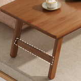 Traditional Japanese Bamboo End Table – Natural Rectangular, Foldable 1-Tier for Bedroom & Living Room