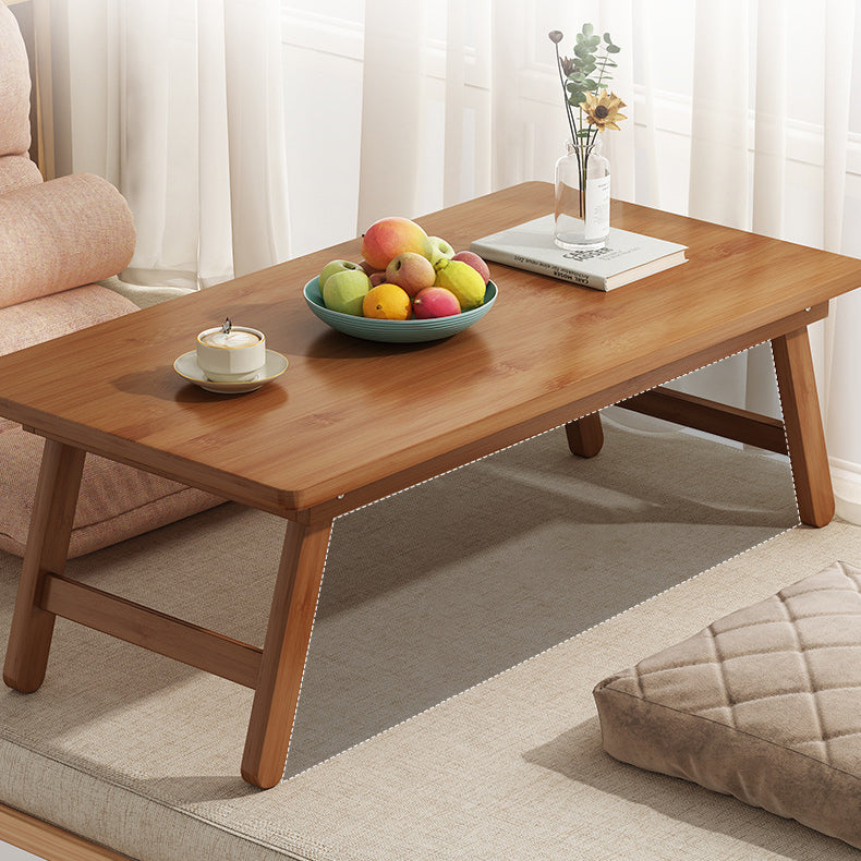 Traditional Japanese Bamboo End Table – Natural Rectangular, Foldable 1-Tier for Bedroom & Living Room
