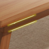 Traditional Japanese Bamboo End Table – Natural Rectangular, Foldable 1-Tier for Bedroom & Living Room