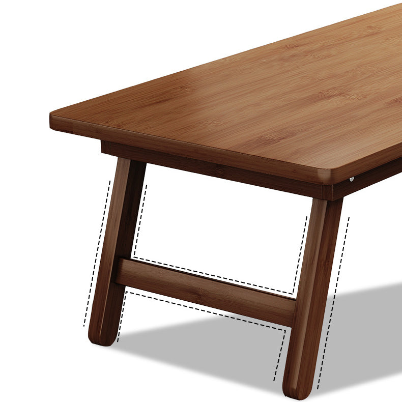 Traditional Japanese Bamboo End Table – Natural Rectangular, Foldable 1-Tier for Bedroom & Living Room
