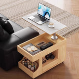 Modern Scandinavian Solid Wood & Tempered Glass Side Table with Metal Frame – Rectangular, Mobile with 2 Cabinets for Living Room
