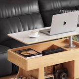 Modern Scandinavian Solid Wood & Tempered Glass Side Table with Metal Frame – Rectangular, Mobile with 2 Cabinets for Living Room
