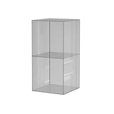 Sleek Contemporary Clear Acrylic 3-Tier Rectangular End Table for Living Room