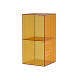 Sleek Contemporary Clear Acrylic 3-Tier Rectangular End Table for Living Room