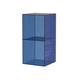 Sleek Contemporary Clear Acrylic 3-Tier Rectangular End Table for Living Room