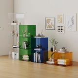 Sleek Contemporary Clear Acrylic 3-Tier Rectangular End Table for Living Room