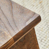 Elegant Traditional Japanese Solid Wood 2-Tier Rectangle Coffee Table for Living Room
