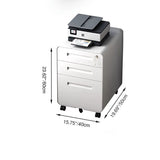 Sleek Modern Steel Storage Cabinet with Curved Front and 2/3 Drawers for Home Office