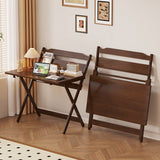 Traditional Chinese Bamboo Foldable Rectangular Desk - 1-Tier Office Desk for Bedroom