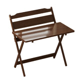 Traditional Chinese Bamboo Foldable Rectangular Desk - 1-Tier Office Desk for Bedroom
