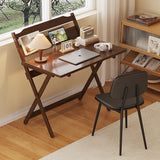 Traditional Chinese Bamboo Foldable Rectangular Desk - 1-Tier Office Desk for Bedroom