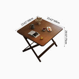 Modern Minimalist Rubberwood Foldable Dining Table - Rectangular, 1-Tier Design for Dining Room