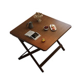 Modern Minimalist Rubberwood Foldable Dining Table - Rectangular, 1-Tier Design for Dining Room