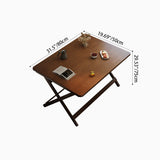 Modern Minimalist Rubberwood Foldable Dining Table - Rectangular, 1-Tier Design for Dining Room