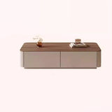 Elegant Traditional French Solid Wood TV Stand with Eco Board – Rounded Rectangular, 2–3 Drawers for Living Room