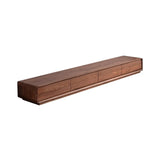 Traditional Chinese-Style Black Walnut Wood TV Stand with 4 Drawers — Rounded Rectangular Design for Living Room