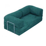 Modern Minimalist Curved Square Sofa with Stainless Steel Frame, Corduroy Upholstery, Backrest & Armrests – Perfect for Living Rooms