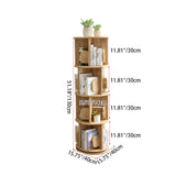 Contemporary Solid Wood Rotating Round Shelf — 2, 3, or 4-Tier for Living Room
