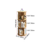 Contemporary Solid Wood Rotating Round Shelf — 2, 3, or 4-Tier for Living Room